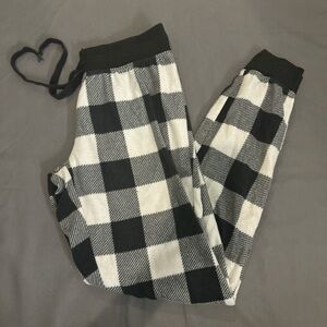 Black and White Checkered Pajama Pants